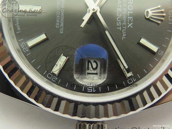 0201 DateJust 126334 SS REF 1:1 Best Edition Gray Dial Stick Markers On New Version Jubilee Bracelet A Bold 3477